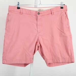 Faherty Shorts Mens 38 Pink Chino Organic Cotton Tencel Stretch 7 Inseam Casual